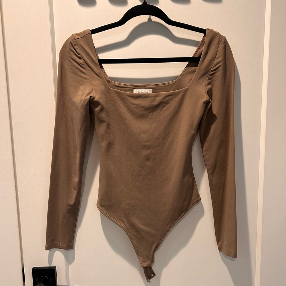 Tan Long Sleeve Bodysuit